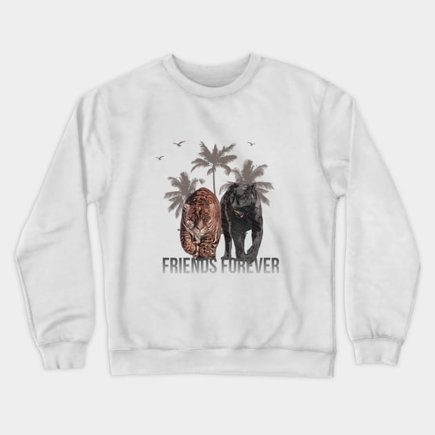 tiger friend Crewneck Sweatshirt by crearty art